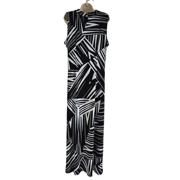 Tommy Bahama Oliana Hawaiian Maxi Dress Size XL Jersey V-neck Side Slit Resort - Picture 4 of 9